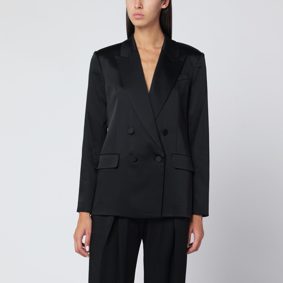 SIMKHAI Black double-breasted jacket