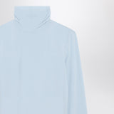 Sportmax Light blue jersey knit turtleneck sweater