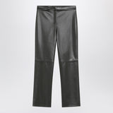 S Max Mara Dark green trousers in coated fabric