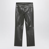 S Max Mara Dark green trousers in coated fabric