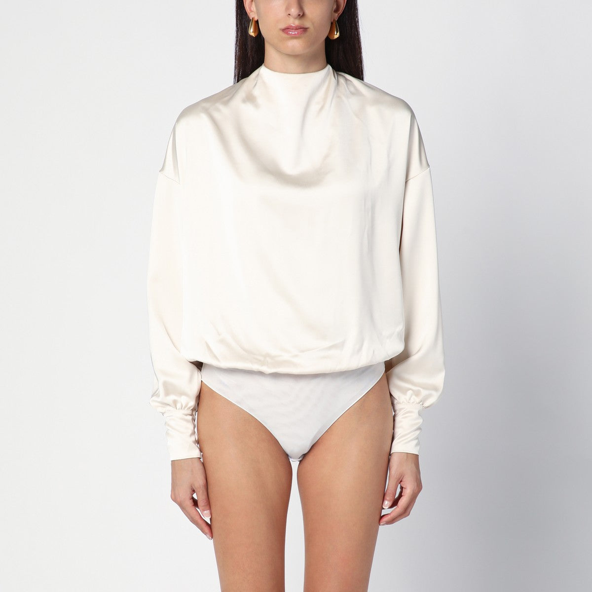 THE ANDAMANE Sylvia milk-white bodysuit