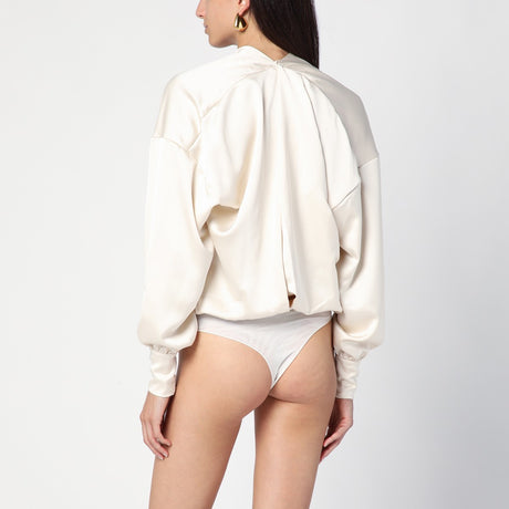 THE ANDAMANE Sylvia milk-white bodysuit
