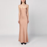 THE ANDAMANE Light pink dress with back draping