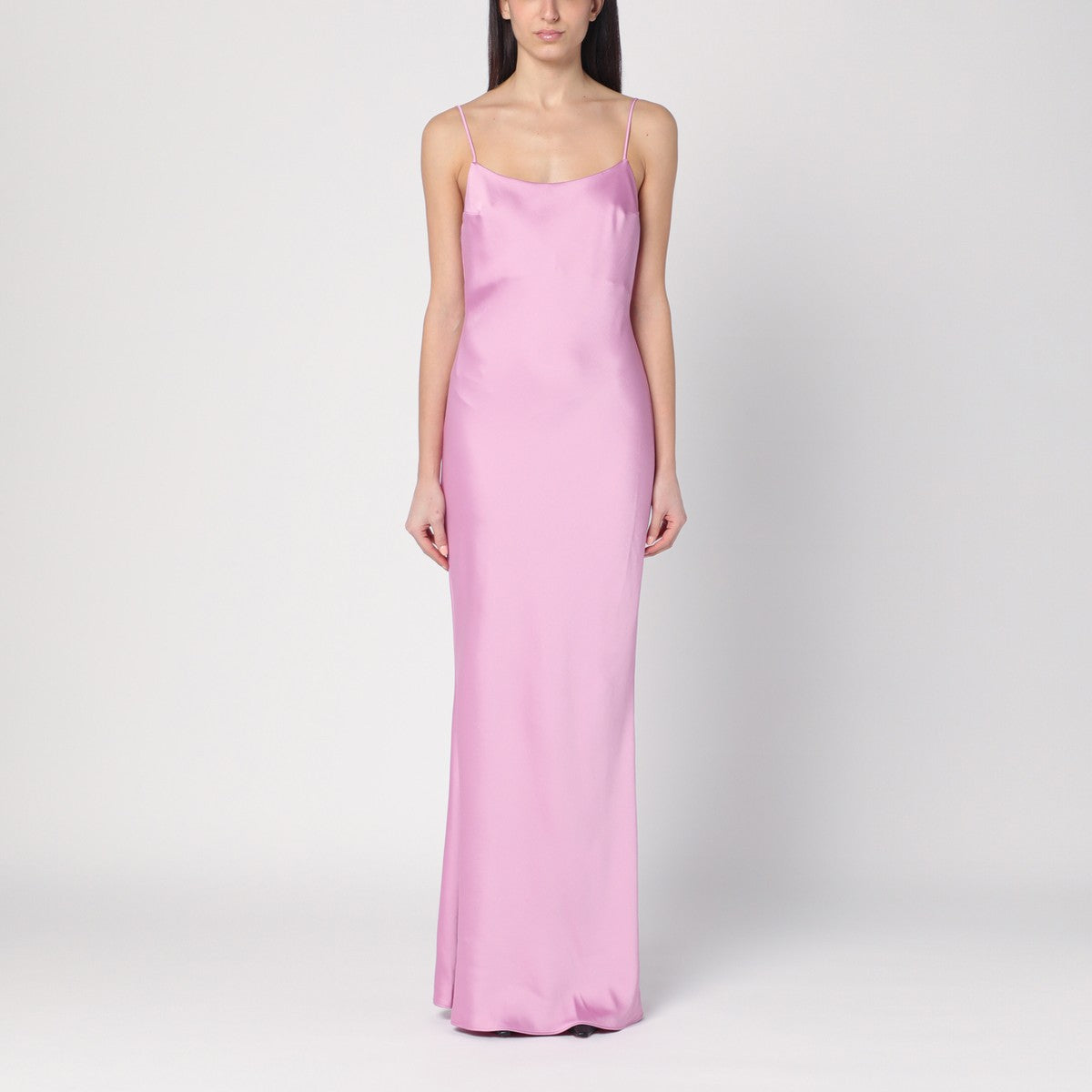 THE ANDAMANE Peony colour dress with back draping