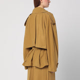 THE ANDAMANE Double-breasted overcoat in ochre yellow