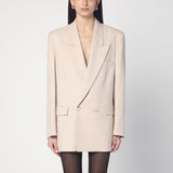 THE ANDAMANE Double-breasted sand-coloured jacket