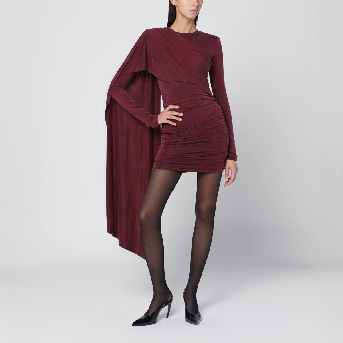 THE ANDAMANE Xenia rouge noir mini dress