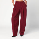 THE ANDAMANE Bordeaux pleated pants