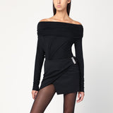 THE ANDAMANE Black Zoe off-the-shoulder top