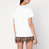 GANNI White T-shirt with logo print