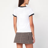 GANNI White cropped Kitty T-shirt