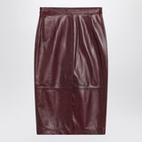 Max Mara Studio Bordeaux pencil skirt in nappa leather