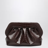 THEMOIRè Medium Bios clutch ebony crocodile effect