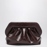 THEMOIRè Medium Bios clutch ebony crocodile effect