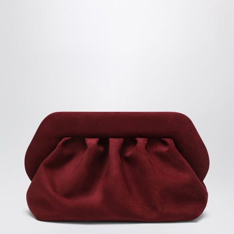 THEMOIRè Medium Bios clutch plum suede effect
