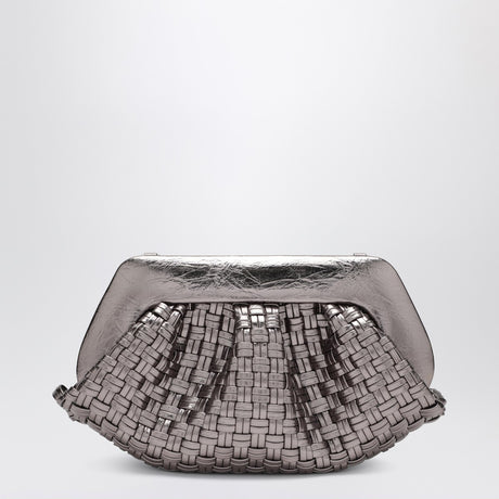 THEMOIRè Woven silver clutch