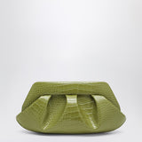 THEMOIRè Emera clutch kiwi crocodile effect