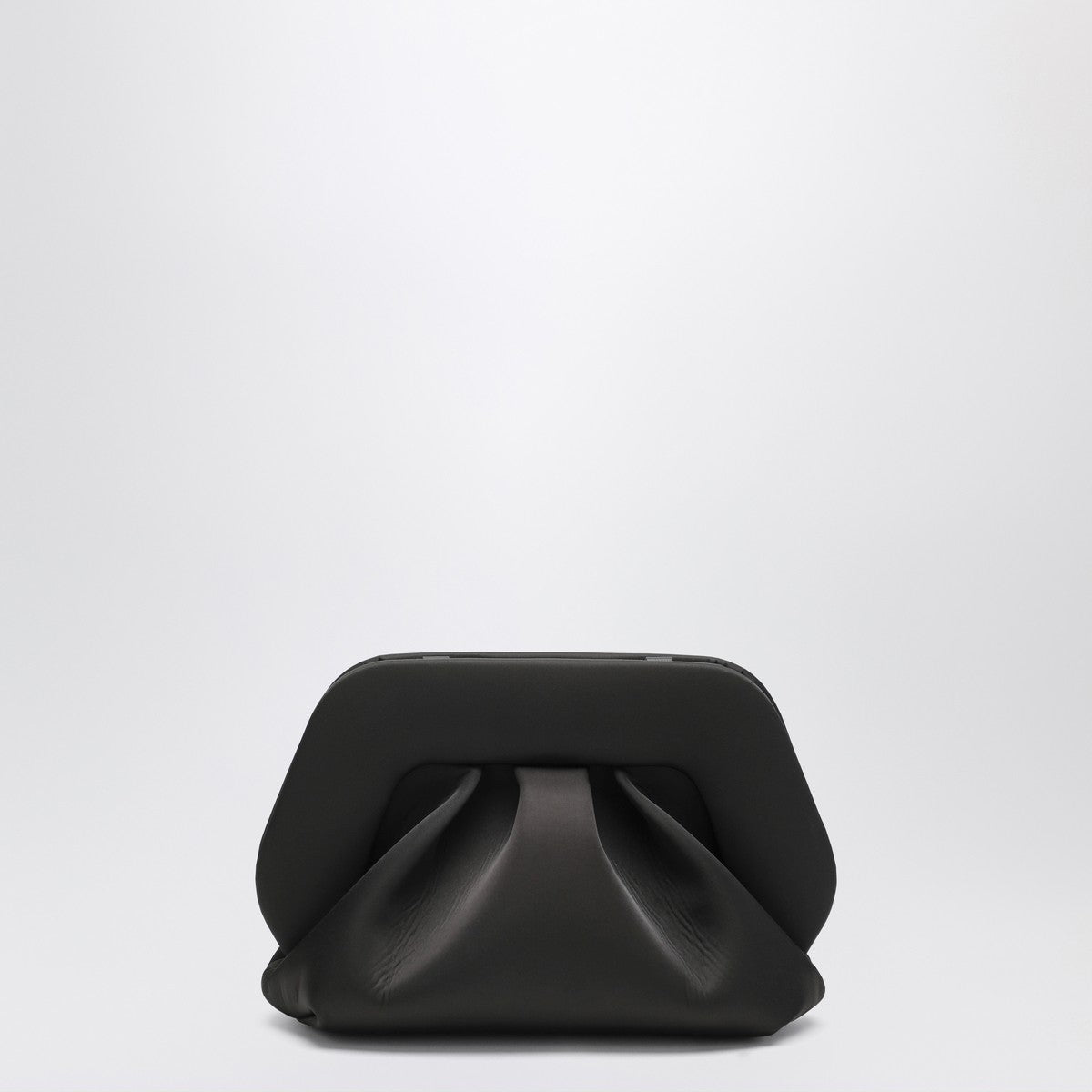 THEMOIRè Black satin Gea clutch bag
