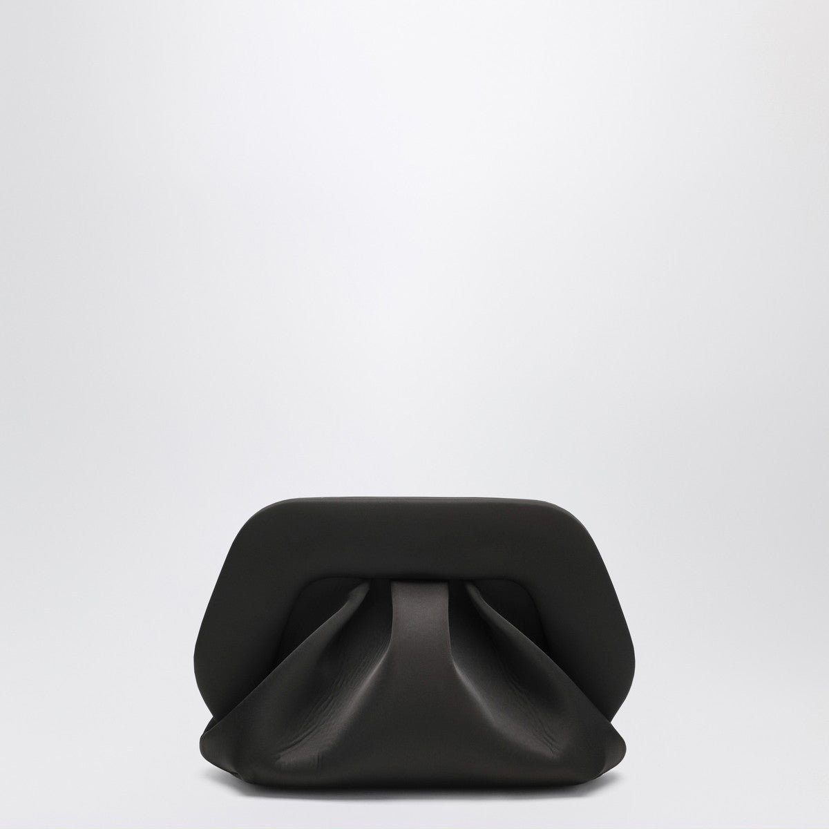 THEMOIRè Black satin Gea clutch bag