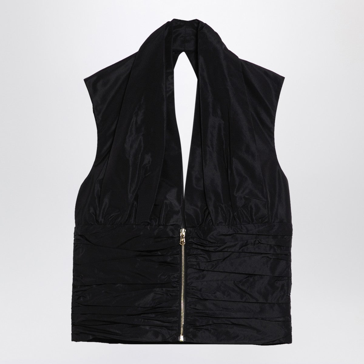 Patou Black zipped waistcoat