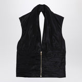 Patou Black zipped waistcoat