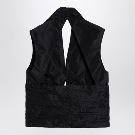 Patou Black zipped waistcoat