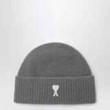 Ami Paris Ami de Coeur grey wool beanie