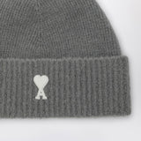 Ami Paris Ami de Coeur grey wool beanie