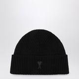 Ami Paris Ami de Coeur black wool hat