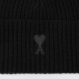 Ami Paris Ami de Coeur black wool hat