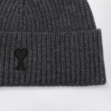 Ami Paris Ami de Coeur grey wool beanie