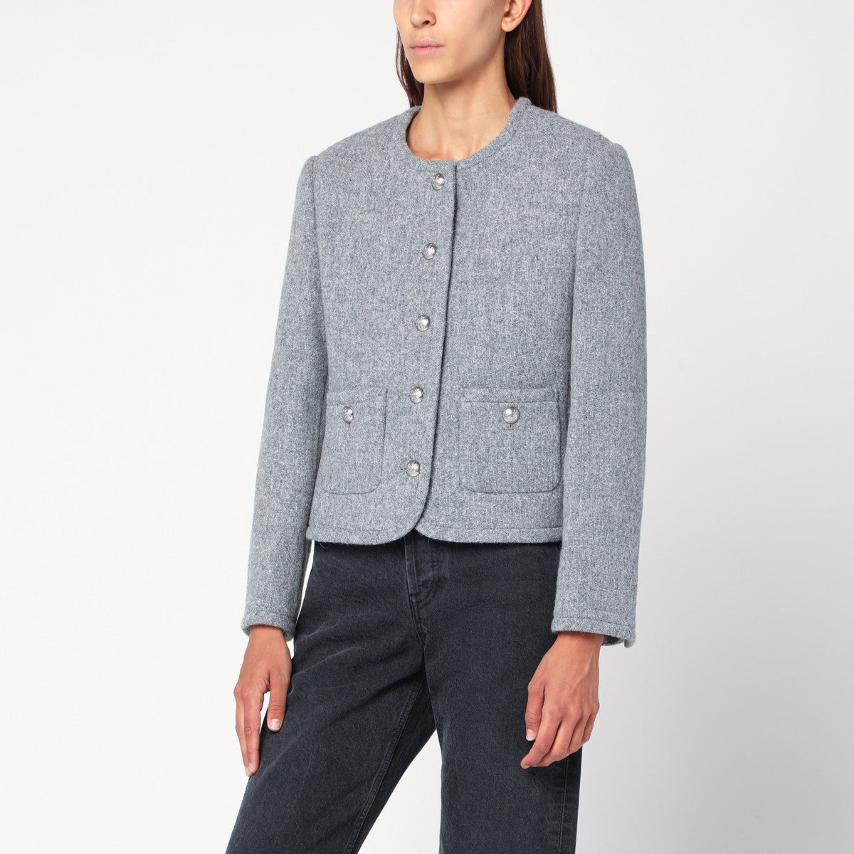 Dunst Grey mélange tweed jacket