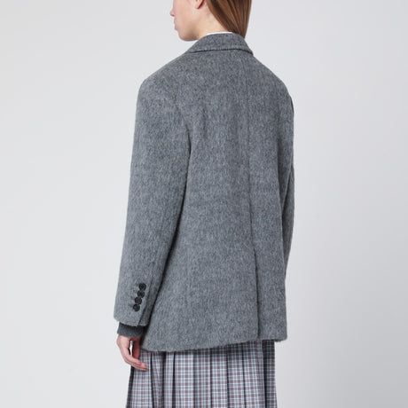 Dunst Grey mélange wool-blend jacket