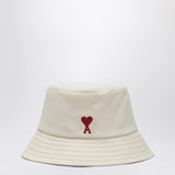 Ami Paris Ami de Coeur Hat in cream colour