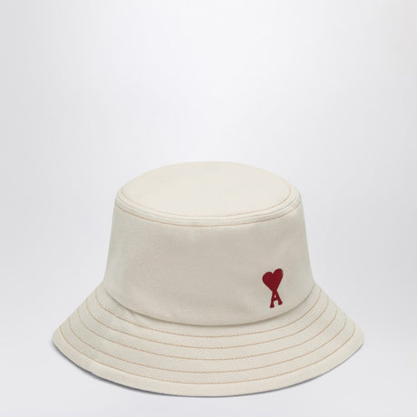 Ami Paris Ami de Coeur Hat in cream colour