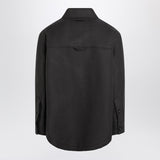 Ami Paris Anthracite grey wool shirt with pockets