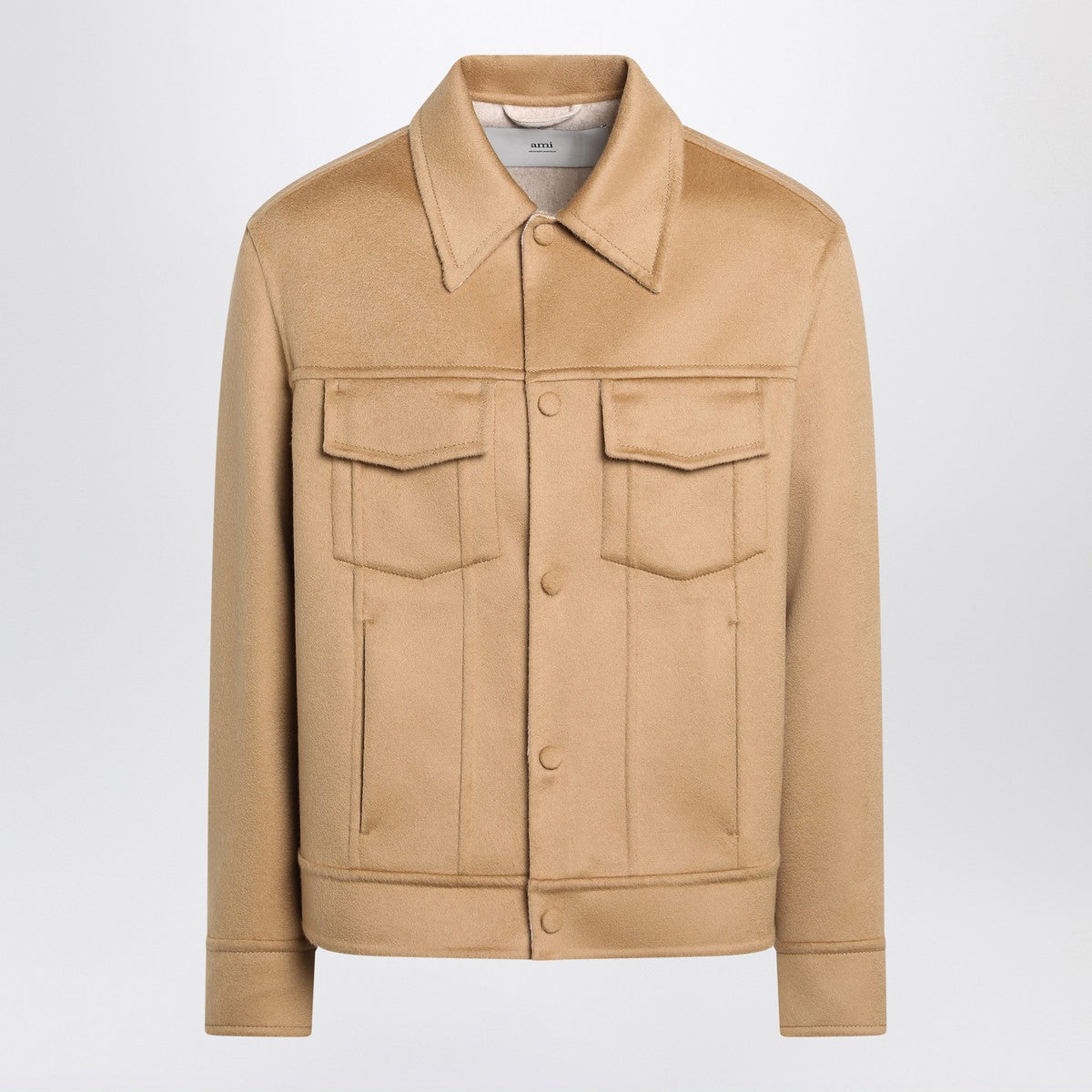 Ami Paris Beige wool trucker jacket