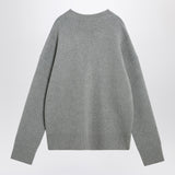 Ami Paris Light gray wool cardigan Ami De Coeur