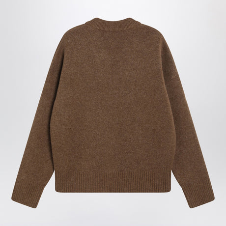 Ami Paris Hazelnut Ami De Coeur cardigan