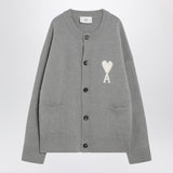 Ami Paris Grey wool cardigan Ami De Coeur