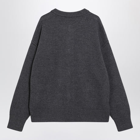 Ami Paris Grey Ami De Coeur cardigan