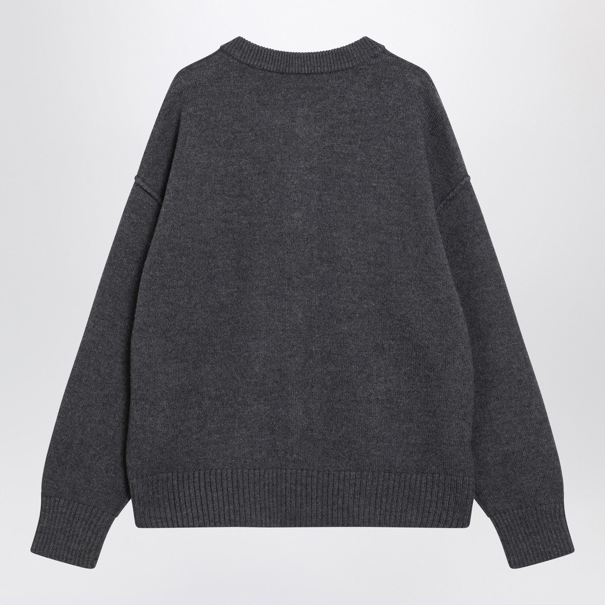 Ami Paris Grey Ami De Coeur cardigan