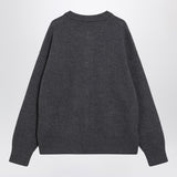 Ami Paris Grey Ami De Coeur cardigan