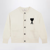 Ami Paris White Ami De Coeur cardigan