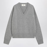 Ami Paris Grey Ami de Coeur sweater in wool and cashmere