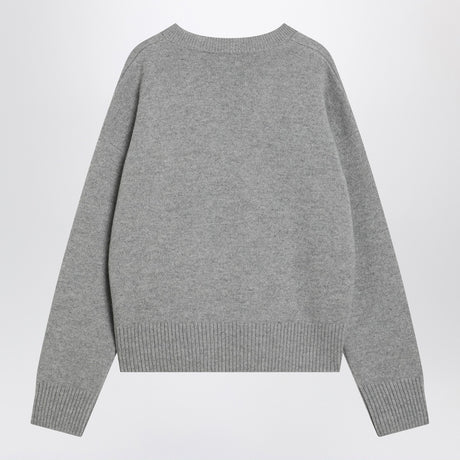 Ami Paris Grey Ami de Coeur sweater in wool and cashmere