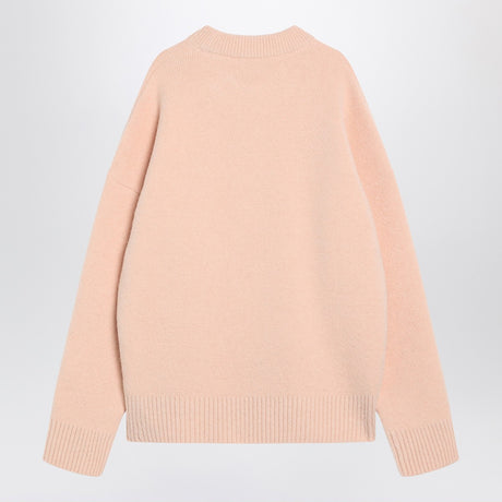 Ami Paris Powder pink wool blend sweater Ami De Coeur