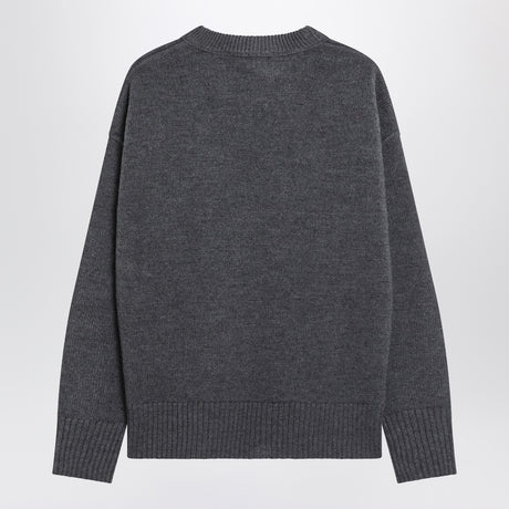 Ami Paris Grey Ami De Coeur wool sweater