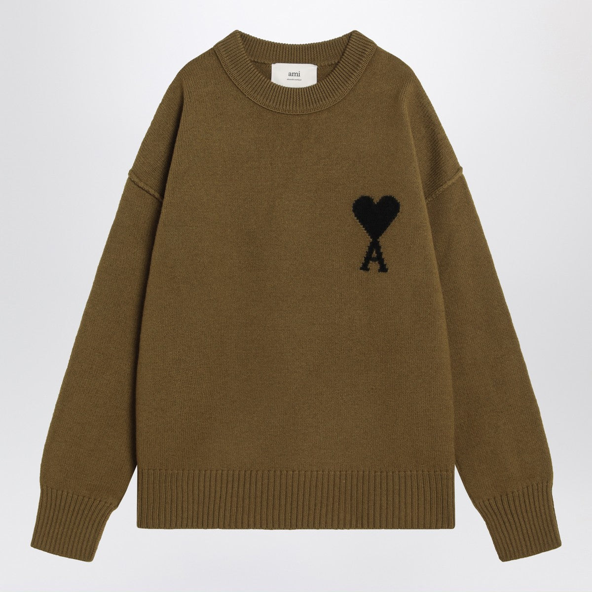 Ami Paris Bronze Ami De Coeur wool jumper