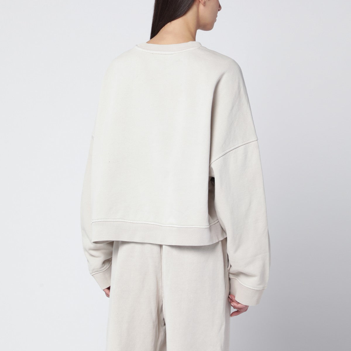 Entire Studios Oversized white crewneck sweatshirt